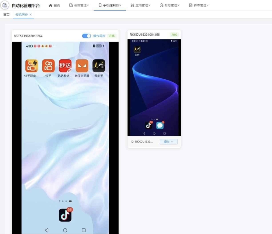 云手机群控系统源码 云手机多开群控 自动化管理程序源码-浩旭的资源站