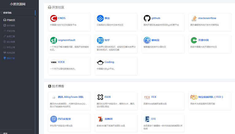 很有范的简约极客导航网站源码-浩旭的资源站